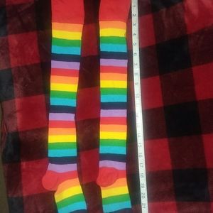 Rad Knee-high Rainbow Socks!